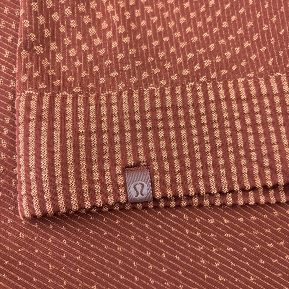 Lululemon Rest Less Long Sleeve Pullover Grid Warp Date Brown Desert Sun - Picture 7 of 7